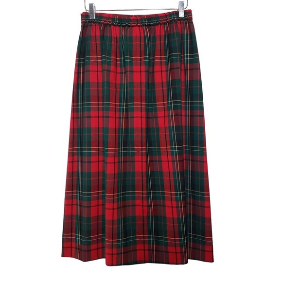 Vintage 90s Pendleton Knockabout Wool Plaid Skirt Tartan Red Christmas Womens 12 - Picture 9 of 12